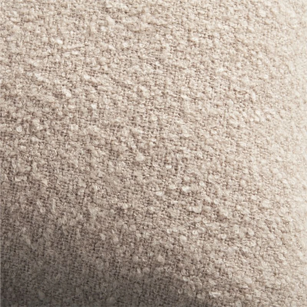 Frances Faux Mohair 23"x23" Frothy Beige Throw Pillow Cover by Jake Arnold