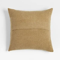 Frances Faux Mohair 23"x23" Golden Brown Throw Pillow Cover by Jake Arnold