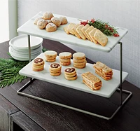 French Kitchen Marble 2-Tier Server
