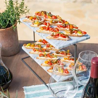 French Kitchen Marble 2-Tier Server