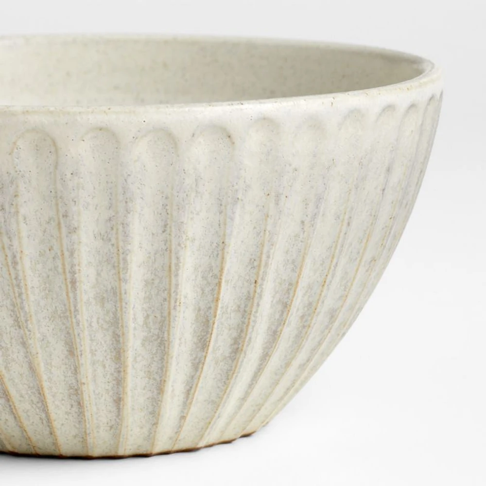 Carmel Ceramic Cereal Bowl with Exterior Ridges by Gaby Dalkin