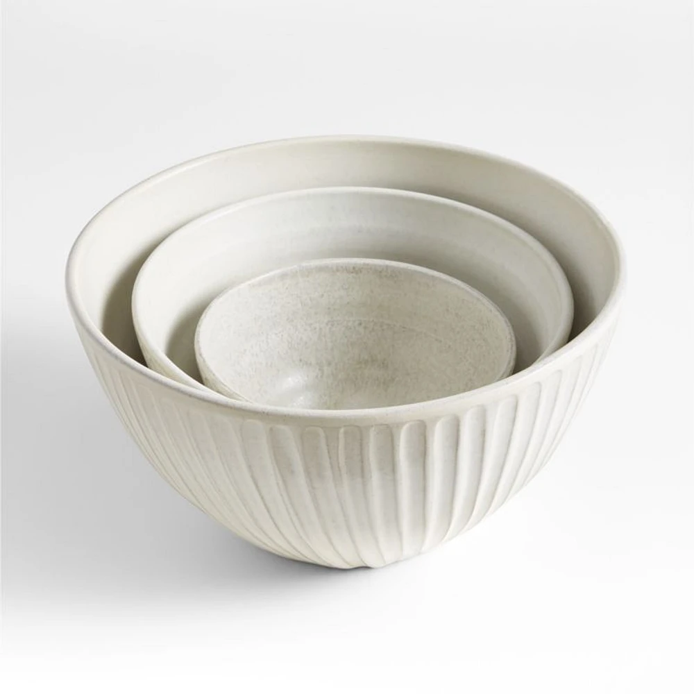 Caramel Ceramic Mixing Bowls by Gaby Dalkin, Set of 3