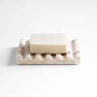 Fluted Marble Soap Dish in Dune by Gaby Dalkin