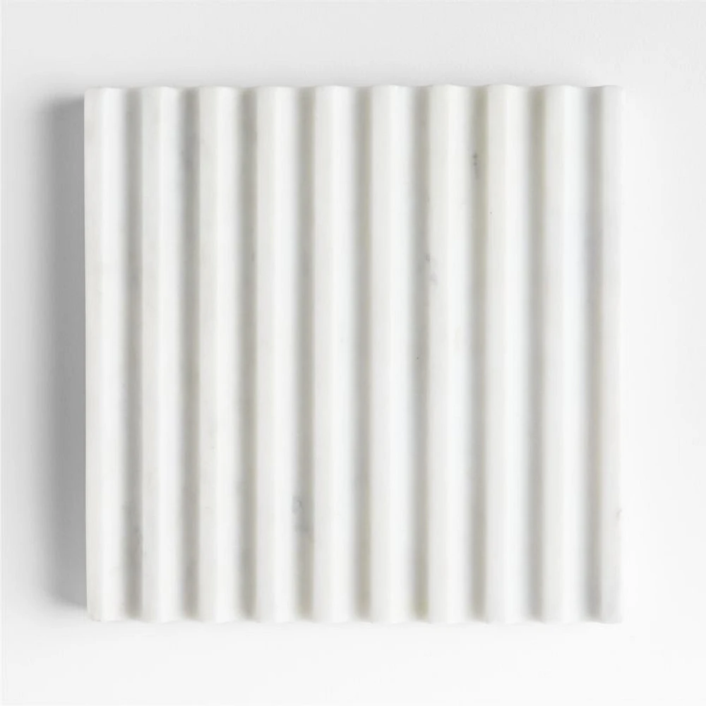 Alabaster Fluted Marble Trivet by Gaby Dalkin