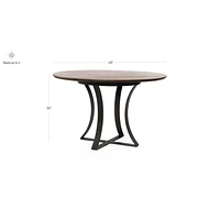 Damen 48" Brown Wood Top Dining Table