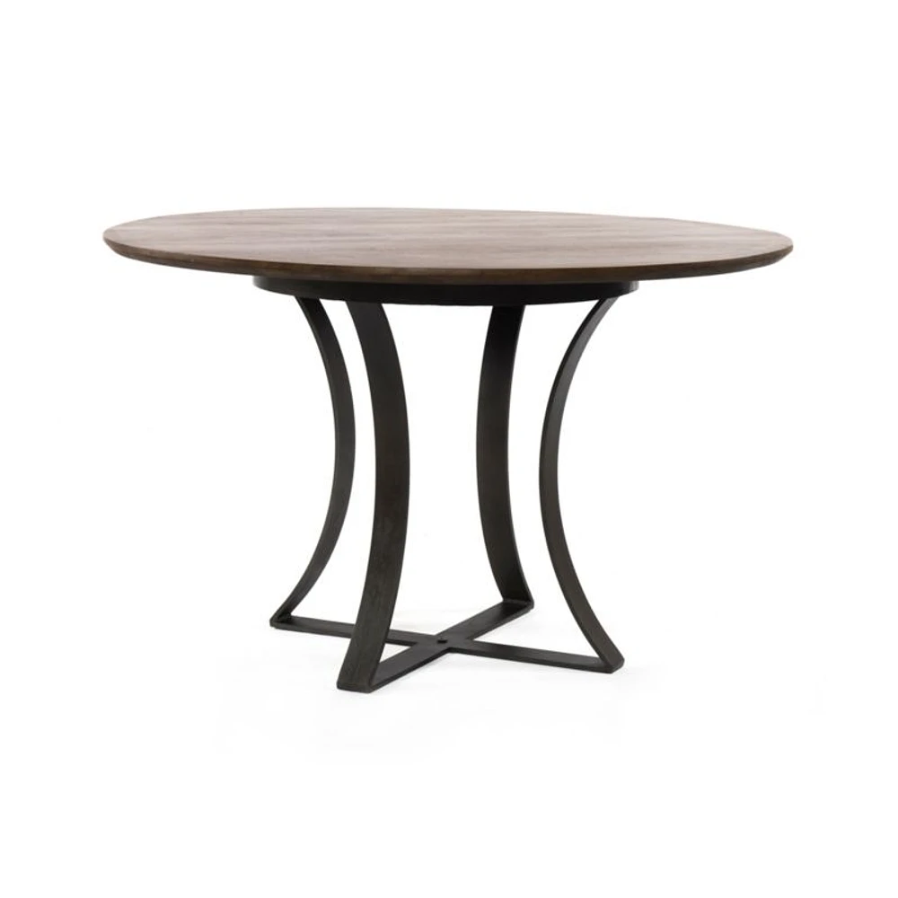 Damen 48" Brown Wood Top Dining Table