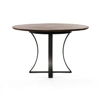 Damen 48" Brown Wood Top Dining Table