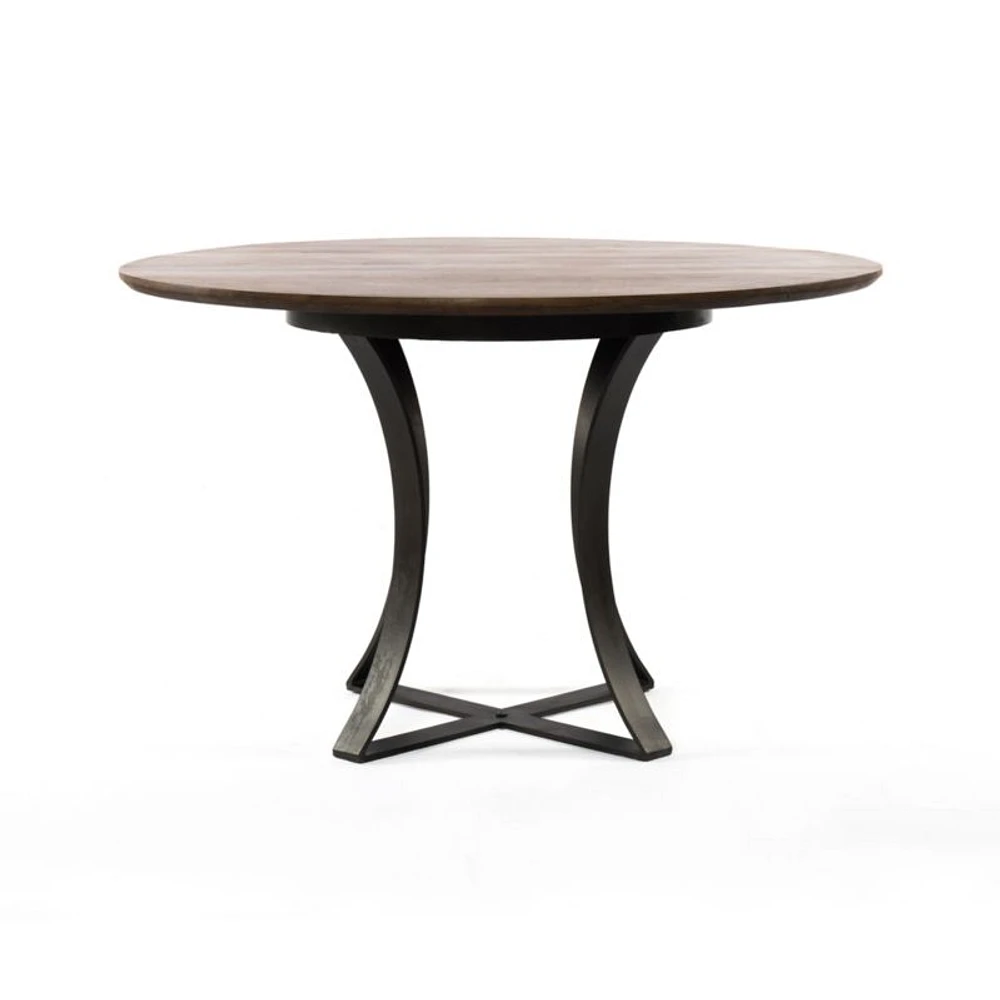 Damen 48" Brown Wood Top Dining Table