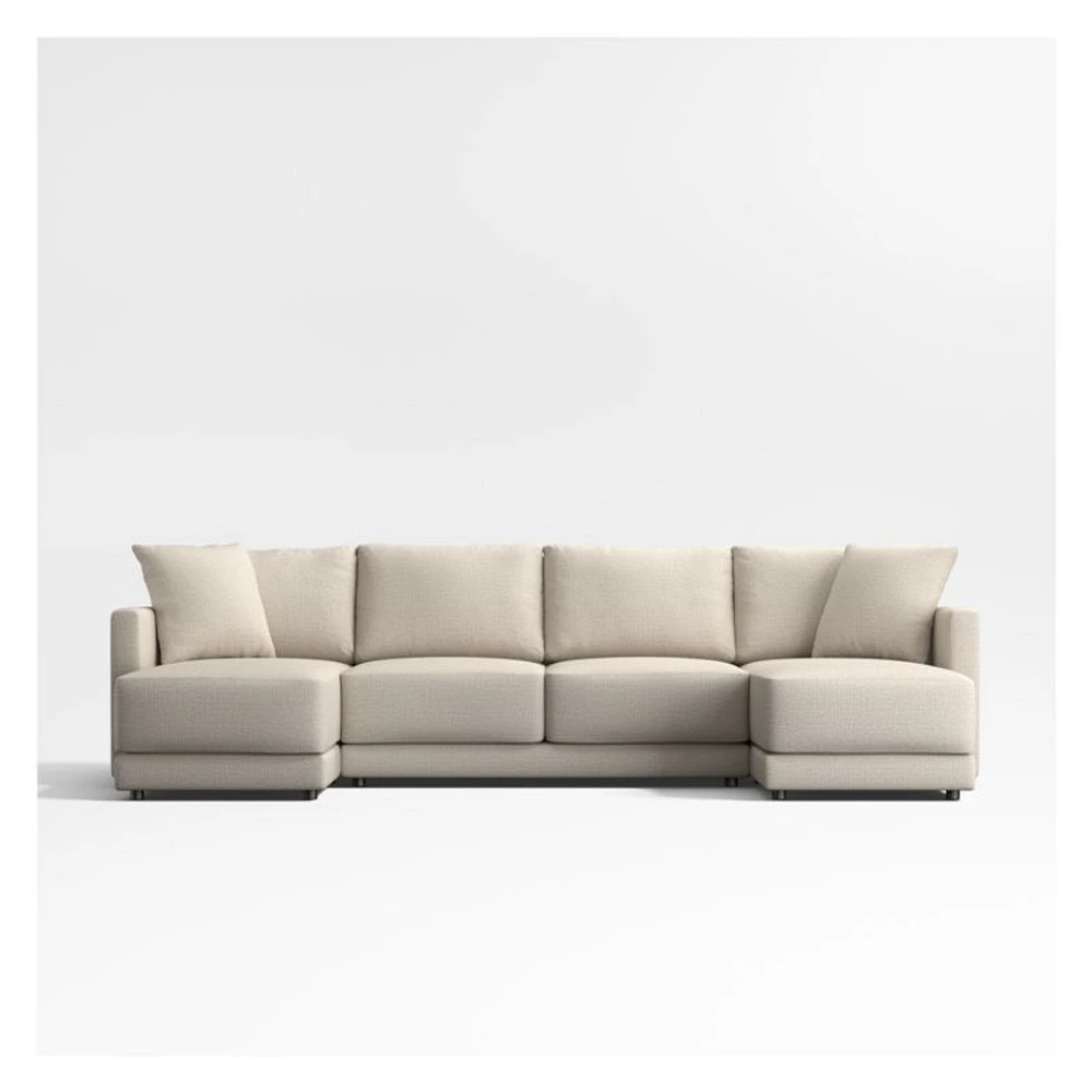Gather Deep 3-Piece Double-Chaise Sectional Sofa
