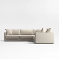 Gather Deep 3-Piece L-Shaped Sectional Sofa