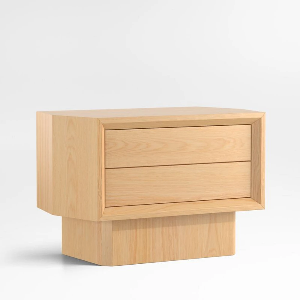 Gather Natural Oak Wood Charging Nightstand