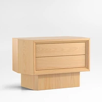 Gather Natural Oak Wood Charging Nightstand
