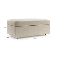 Gather Deep Storage Ottoman with Tray