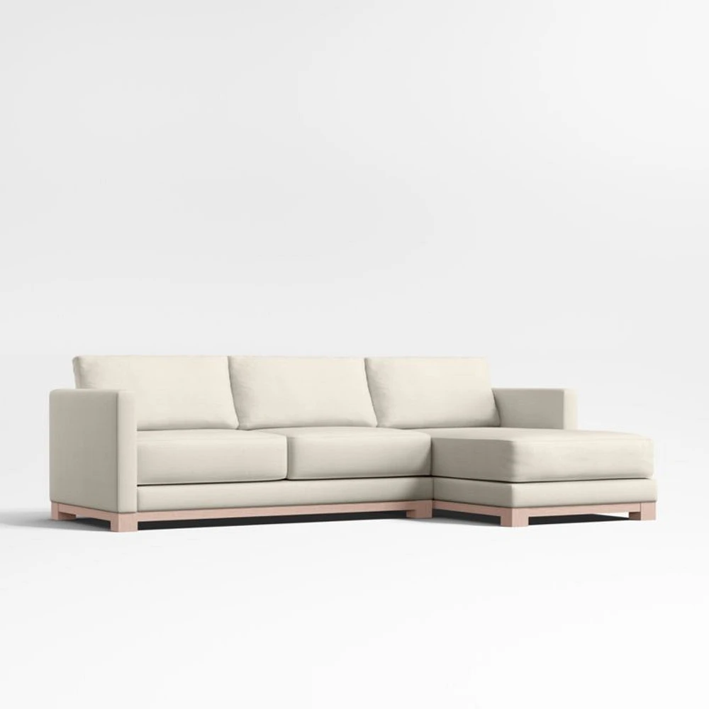 Gather Wood Base 2-Piece Sectional Sofa