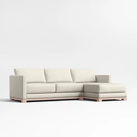 Gather Wood Base 2-Piece Sectional Sofa