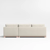 Gather Wood Base 2-Piece Sectional Sofa