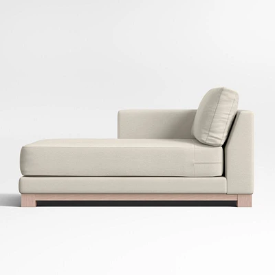 Gather Wood Base Left-Arm Chaise