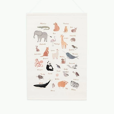 Gathre Animal Alphabet Tapestry Poster