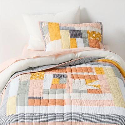 Gee's Bend Amir Amor Patchwork Organic Cotton Kids Twin Quilt
