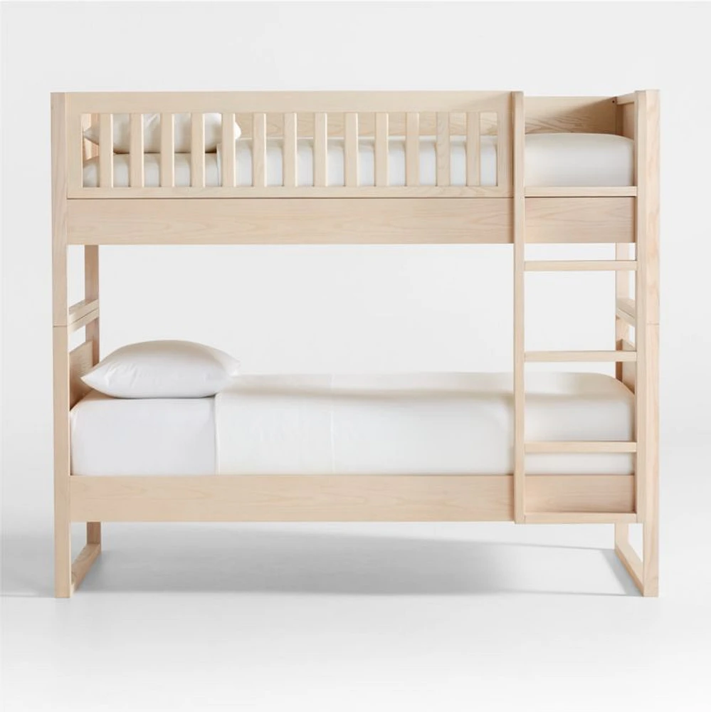 Gemini Wood Kids Twin Over Twin Convertible Bunk Bed