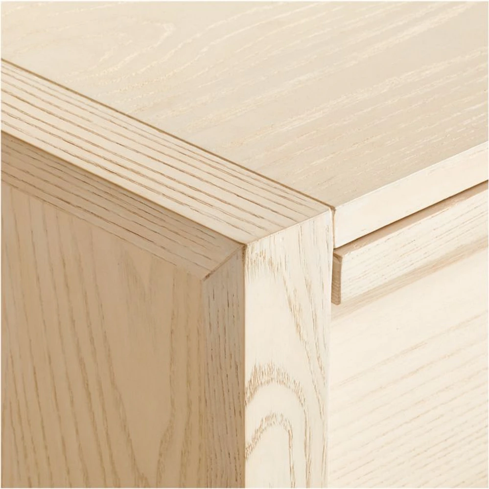Gemini Light Ash Wood 2-Drawer Kids Nightstand