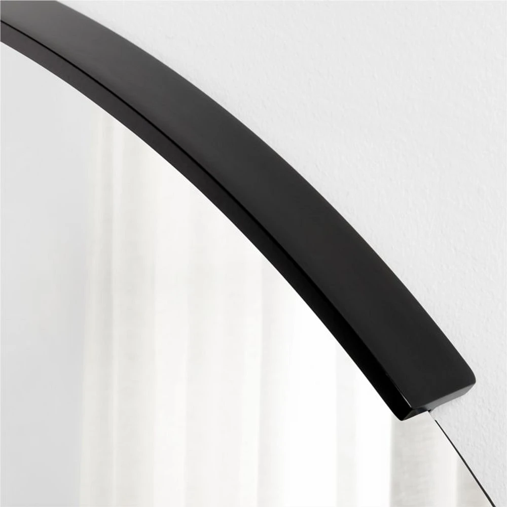 Gerald Large Round Black Wall Mirror