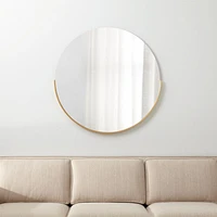 Gerald Large Round Gold Wall Mirror