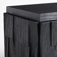 Gerhard 77.5" Black Wood and Resin Storage Media Console