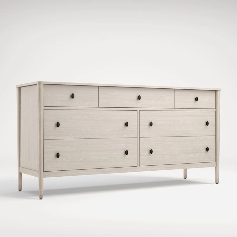 Gia Pickled Oak 7-Drawer Dresser