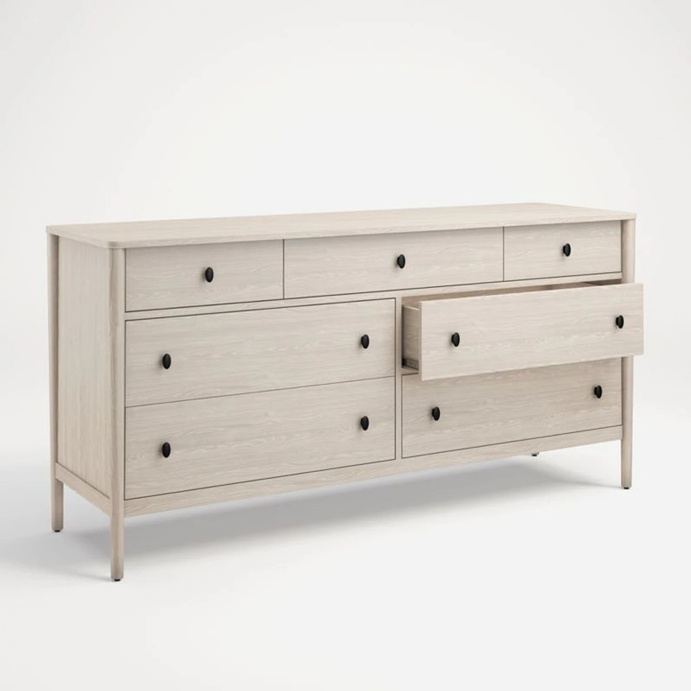 Gia Pickled Oak 7-Drawer Dresser