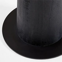 Gibson Black Hanging Arc Floor Lamp with Shade 81