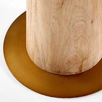 Gibson Natural Floor Lamp with Black Shade 81"