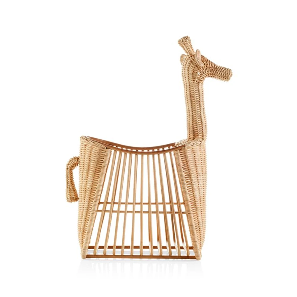 Giraffe Rattan Floor Storage Basket