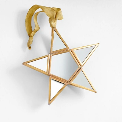 Mirrored Glass Star Christmas Tree Ornament, Set of 4