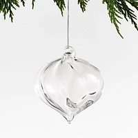 Glass Swirl Onion Christmas Ornament