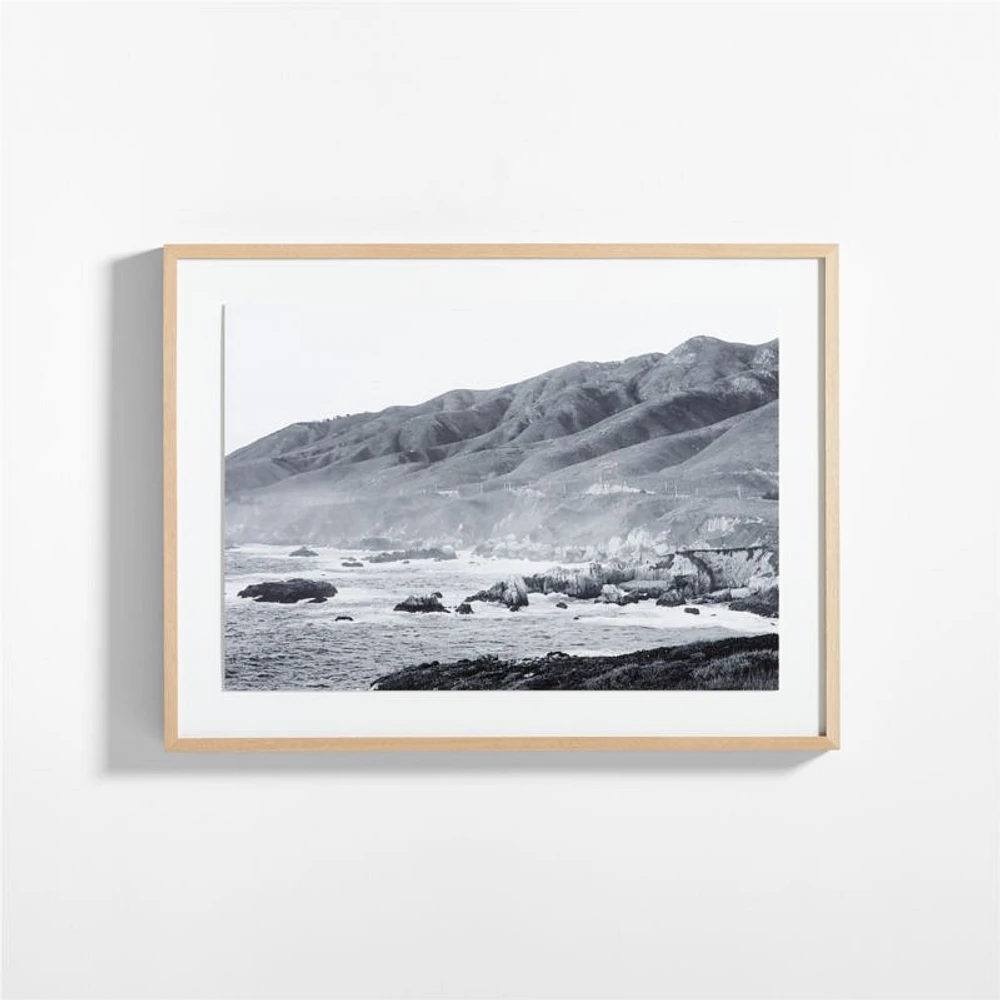 "Golden Coast I" by Wesley and Emma Teague Black and White Photograph 40"x30" Framed Wall Art Print