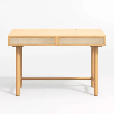 Emmer 48" Oak Desk with Outlet