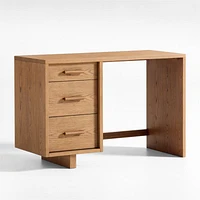 Grayson Barley Brown Wood 3-Drawer Kids Desk
