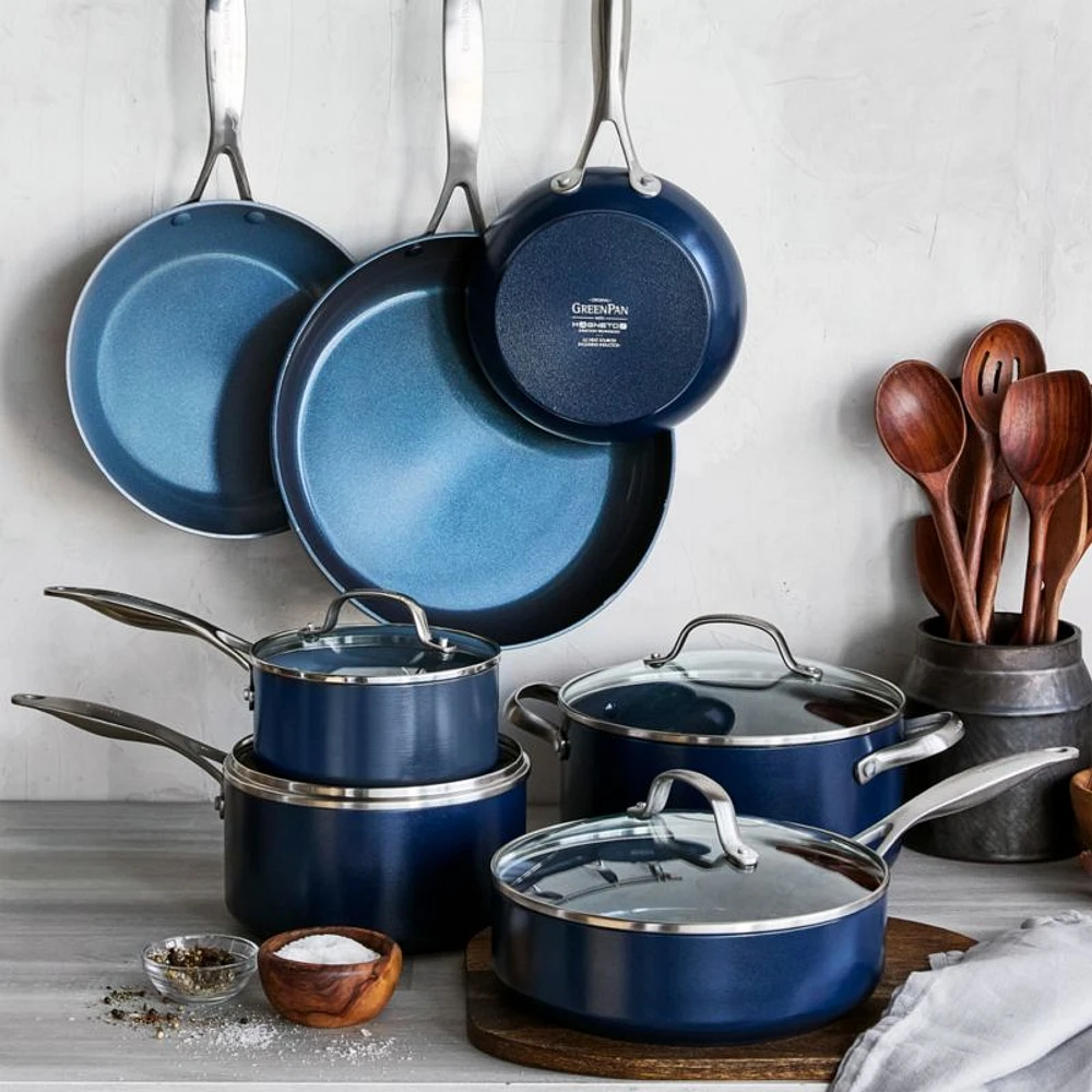 GreenPan ™ Valencia Pro Midnight Blue 14-Piece Non-Stick Cookware Set
