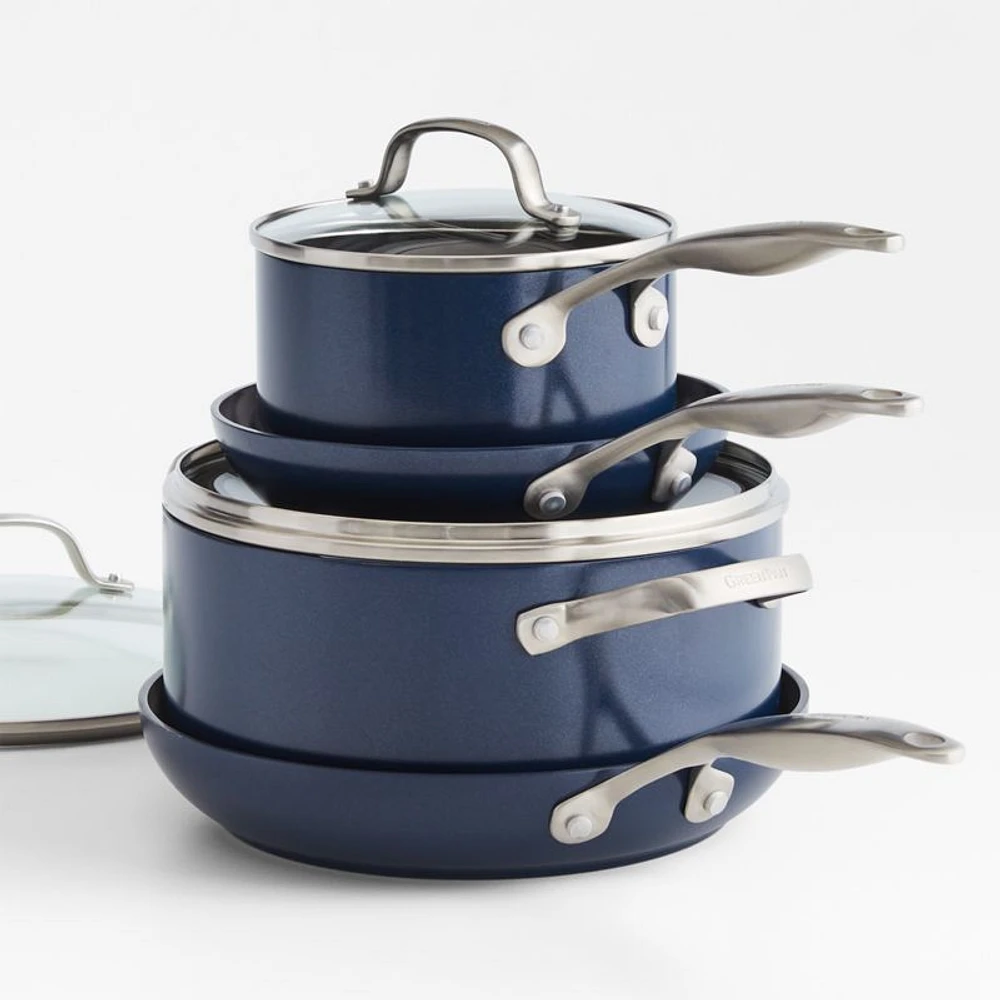 GreenPan ™ Performance Pro Midnight Blue 7-Piece Ceramic Non-Stick Cookware Set