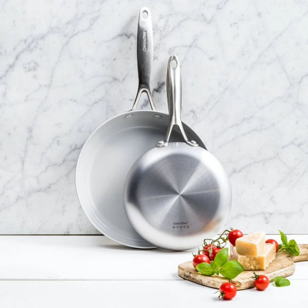 Green Pan ™ Venice Pro 8" and 10" Ceramic Fry Pans, Set of 2