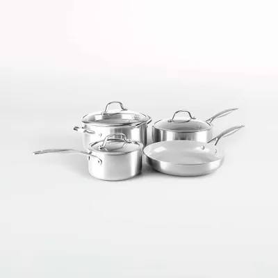 GreenPan ™ Venice Pro Stainless Steel 7-Piece Ceramic Non-Stick Cookware Set