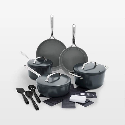 Greenpan ™ GP5 Slate Grey Hard-Anodized Ceramic Non-Stick 14-Piece Cookware Set