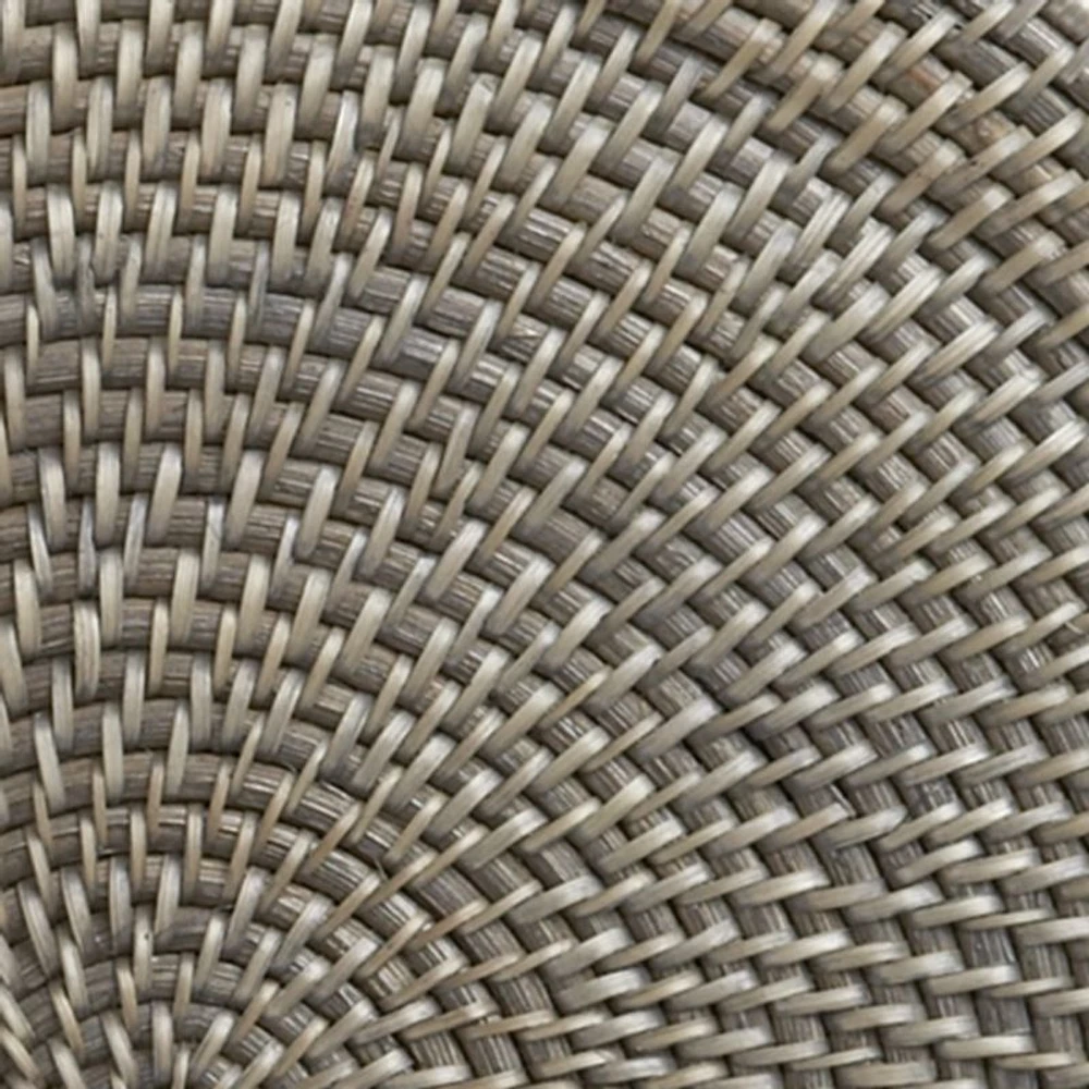 Artesia Round Grey Woven Rattan Placemat