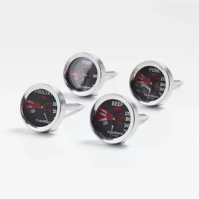 Grill Button Thermometers, Set of 4