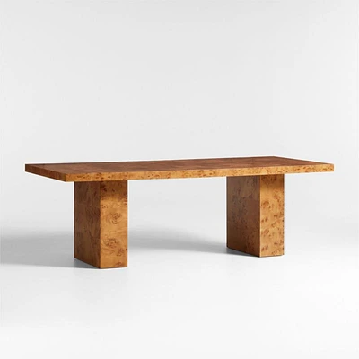 Ambrose 92" Mappa Burl Wood Dining Table