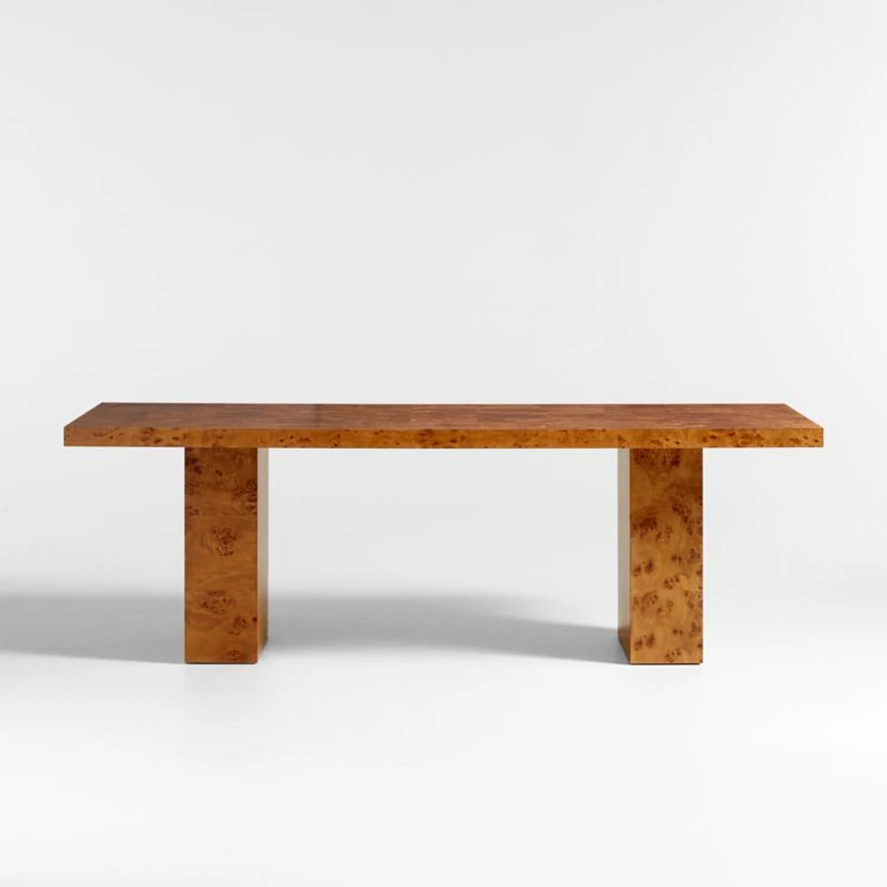 Ambrose 92" Mappa Burl Wood Dining Table