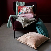 Alex Bordeaux Velvet Accent Chair