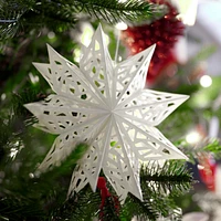 Snow Day Cutout Snowflake Christmas Tree Ornaments, Set of 12