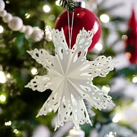 Snow Day Lace Snowflake Christmas Tree Ornaments, Set of 12